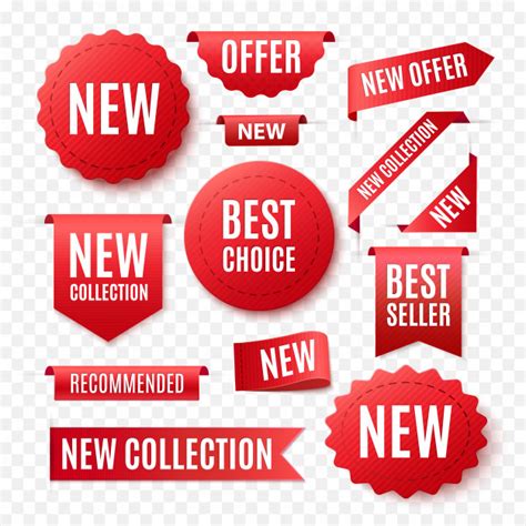 Premium Vector Collection Of Red Promo Labels Isolated On White