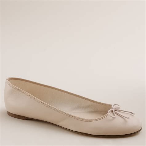 Jcrew Classic Leather Ballet Flats In Beige Tawny Sand Lyst