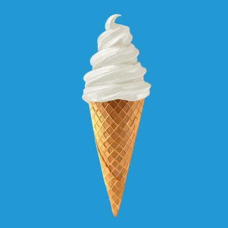 Soft Serve Vanilla Ice Cream Cone Neatoshop