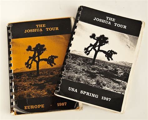 Lot Detail U2 Joshua Tree Tour Original Itinerary Books 2