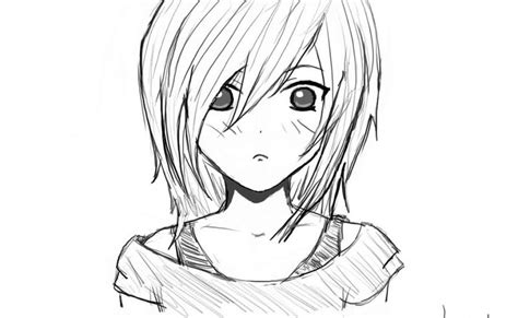 Simple Art Anime Girl Drawing Easy Free Download On Clipartmag