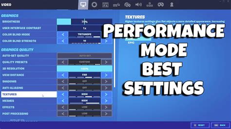 I Switched To Performance Mode Best Settings Fortnite Youtube