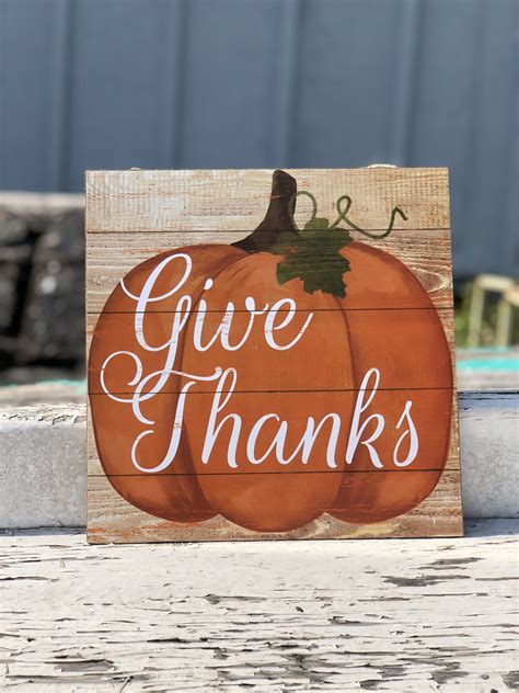 Give Thanks Pumpkin Sign - Callahan's Of Calabash : Callahan's Of Calabash