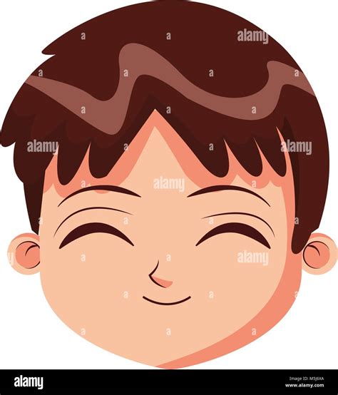 Cute Boy Face Cartoon Stock Vector Image And Art Alamy