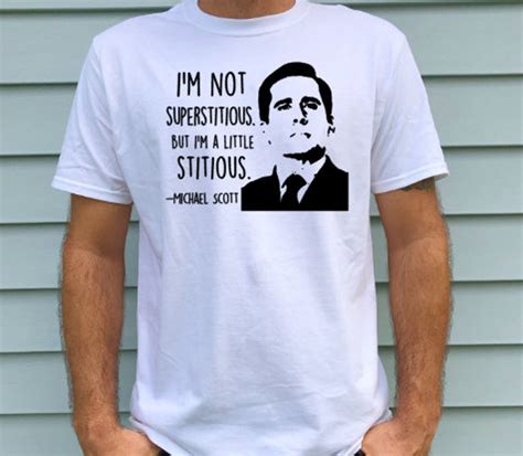 Michael Scott Shirtthe Office Shirtsim Not Superstitious But Im A