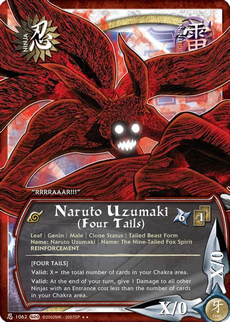 Naruto Uzumaki Four Tails Tg Card By Puja39 On Deviantart