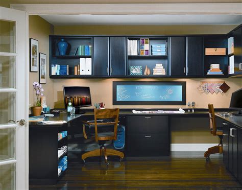 Dual Desk Home Office Space Traditional Home Office Nashville
