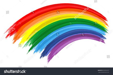 Art Rainbow Color Brush Stroke Painting Stock Vector Royalty Free