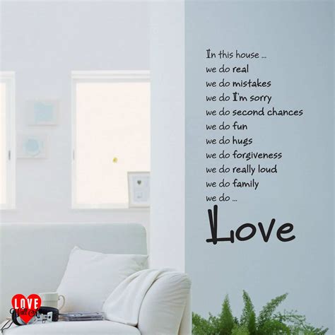 Wall Art Sticker In This House We Do Love Quote