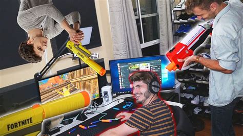 After each take down they get a water gun. One Shot in Fortnite = One Nerf Gun Shot IRL - YouTube