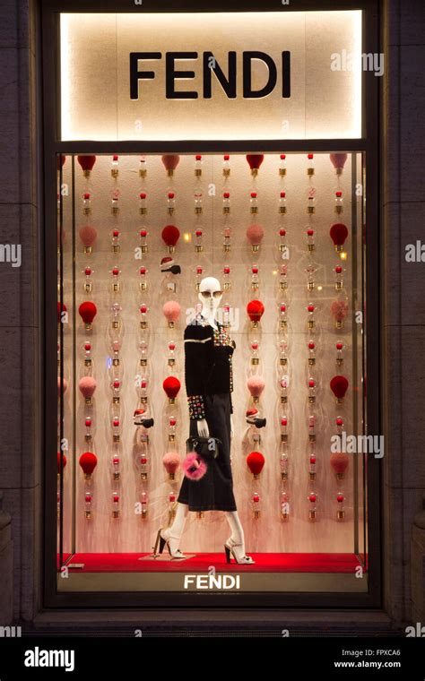 Brand Window Store Fendi In Rome Italy Shopping Luxury Fashion Made In