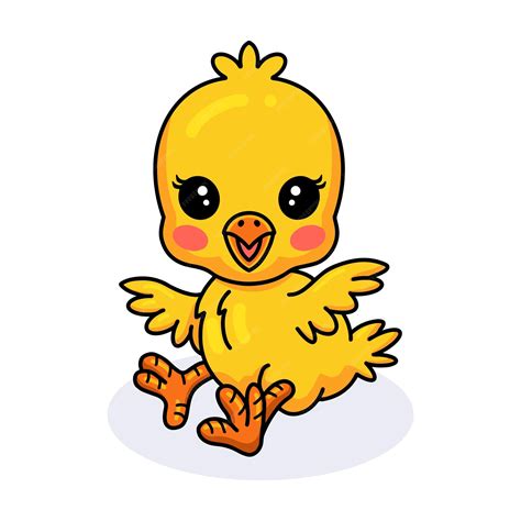 Premium Vector Cute Little Yellow Chick Cartoon