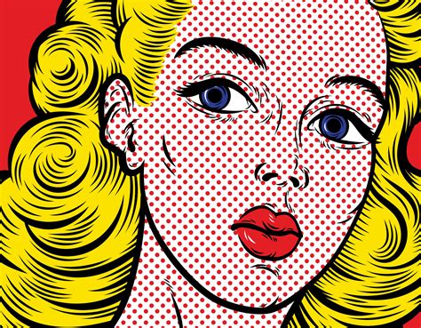 Pop Art Blond Woman Face Close Up People Illustrations ~ Creative Market