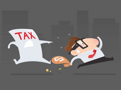 Premium Vector Cartoon Businessman Avoid From Paying Taxes