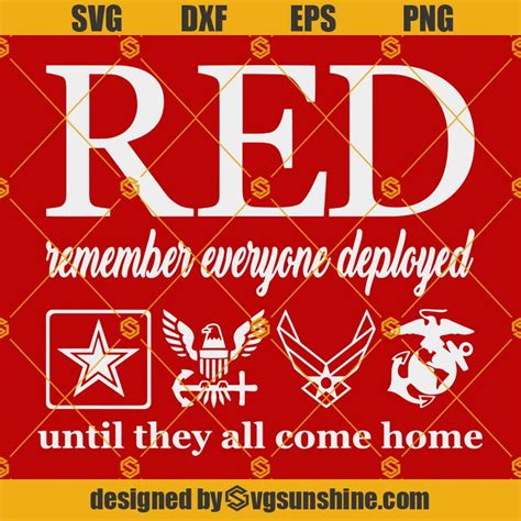 Red Remember Everyone Deployed Svg Red Friday Svg Military Svg