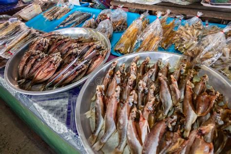 Dried Fish At The Market In Thailand Stock Image Image Of Healthy