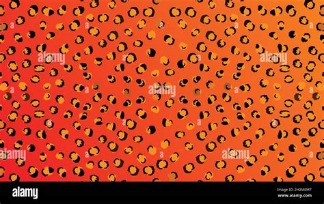 Vector Seamless Pattern Of Black Tiger Stripes Isolated On Orange