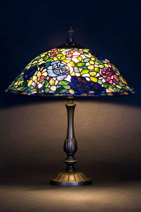 Rose Lamp Shade Stained Glass Lamp Miniature Lamp Rose Lights