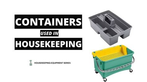 Containers Used In Hotel Housekeeping Cleaning Equipment Types Of