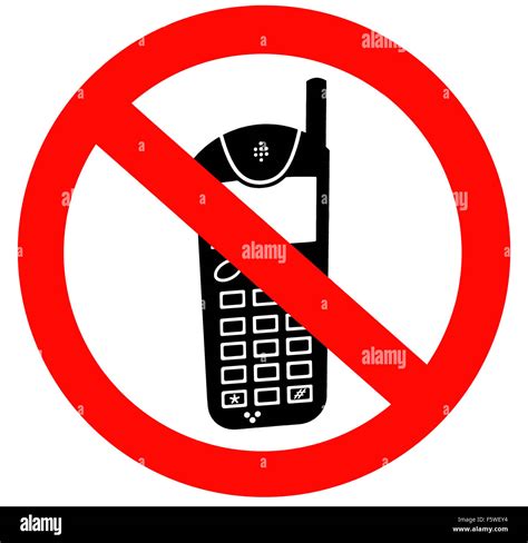 No Mobile Phones Allowed In This Area Sign Stock Photo Alamy