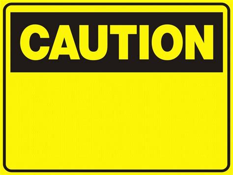 Blank Printable Caution Sign Clip Art Library