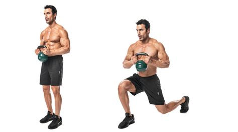 Reverse Kettlebell Lunge Exercise Video Guide Muscle And Fitness