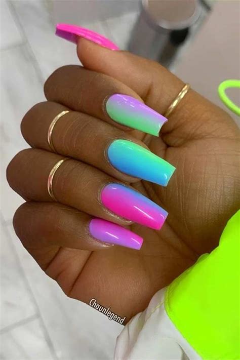 65 Cute And Stylish Summer Nails For 2020 Page 4 Of 5 Stayglam Bright Summer Acrylic Nails