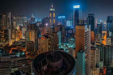 Hong Kong At Night 1600x1066 Wan Chai City Architecture Hong Kong