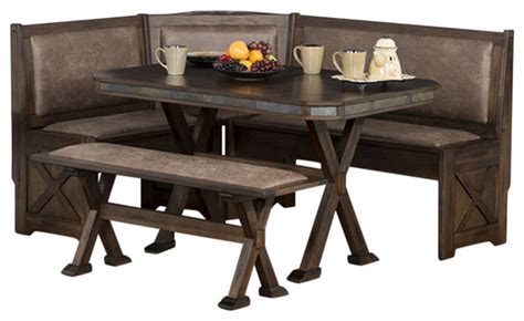 Sunny Designs 0222ac Savannah Breakfast Nook Set With Side Bench