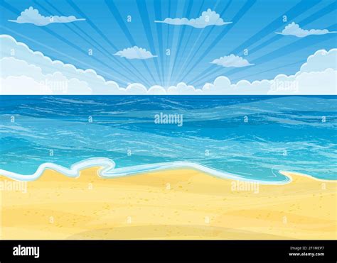 Clear Water White Sandy Beach Stock Vector Images Alamy
