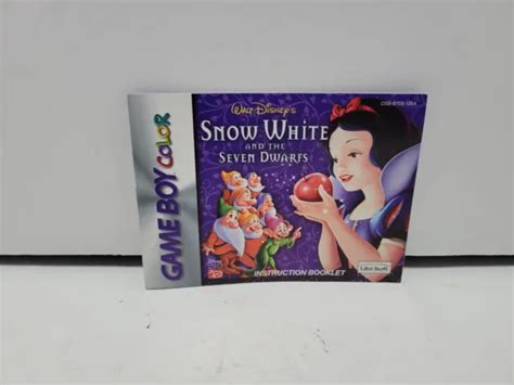 DISNEY S SNOW WHITE Instruction Booklet Manual Nintendo Game Boy Color