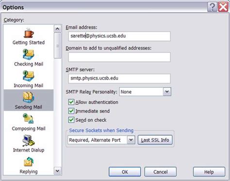 Configuring Imap Ssl And Smtp Ssl In Eudora Windows