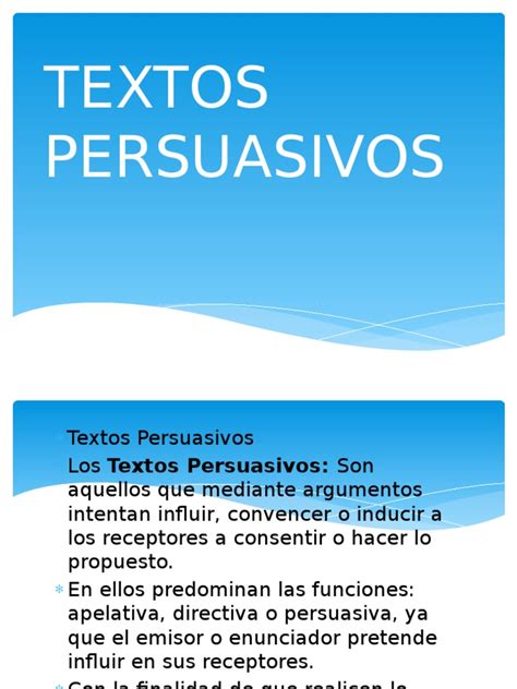 Textos Persuasivospptx Persuasión Información