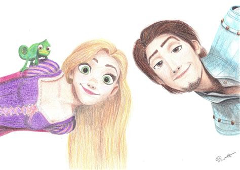 Rapunzel And Flynn Rider By One Film One Drawing On Deviantart