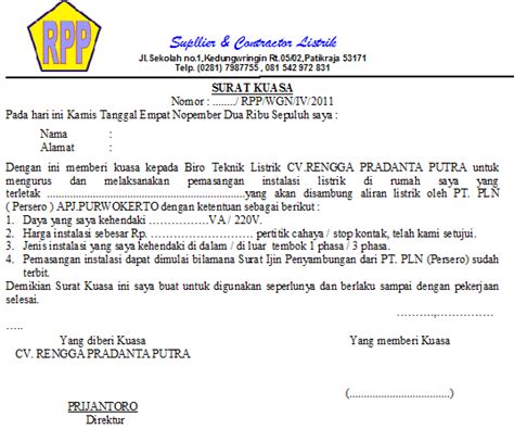 Contoh Surat Permohonan Pindah Tiang Listrik Ke Pln Delinewstv