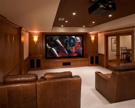 First time having a dedicated room! Basement home theater with 110" screen, surround sound ...