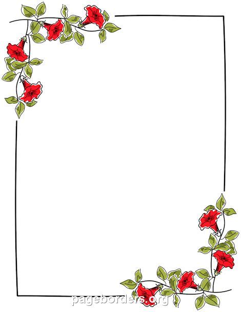 Floral Border Clip Art Page Border And Vector Graphics Flower