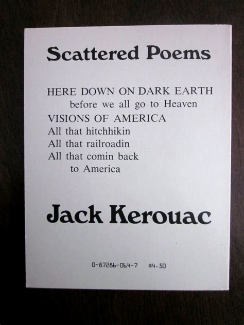 Jack Kerouac The Sea Is My Brother Scattered Poems Book Of Sketches