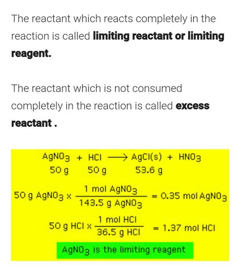 How To Determine Limiting Reagent Neet Notes Edurev