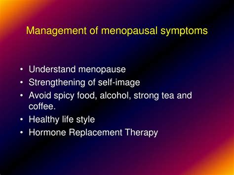 Ppt Management Of Menopause Powerpoint Presentation Free Download Id