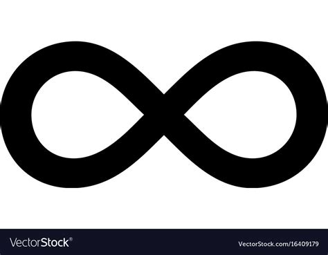 Infinity Symbol Outline Simple On Royalty Free Vector Image