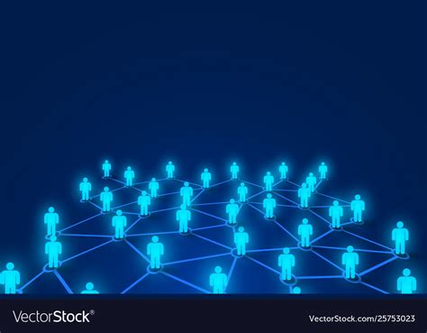 Connecting People Social Network Concept Bright Vector Image