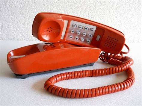 Vintage Telephone Giants Orange Corded Trimline Etsy Vintage