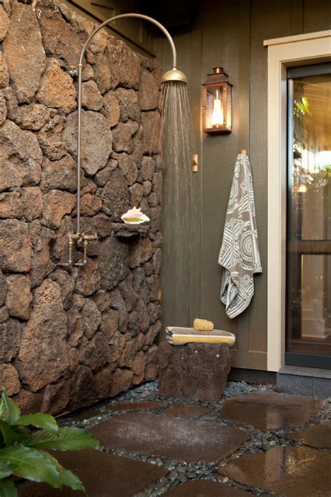 Rustic Tropical Outdoor Shower