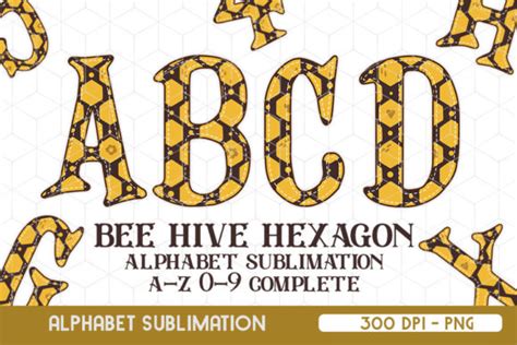 Bee Theme Alphabet Letters Sublimation Graphic By Zanynoti · Creative