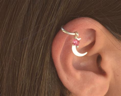 Helix Piercing Hoop Silver Helix Earring Hoop Cartilage Etsy