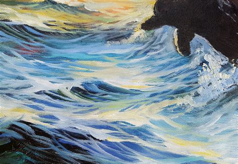 Impressionist Ocean Landscape Oil Painting On Canvas Hand Etsy