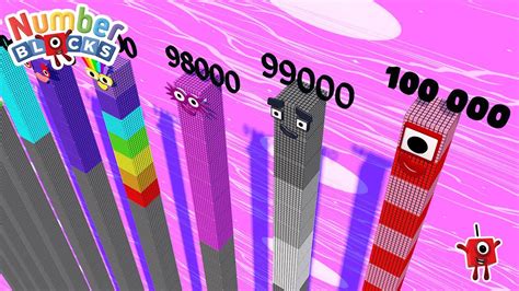 Numberblocks Comparison 90000 To 100000 Thousands Numberblocks Standing