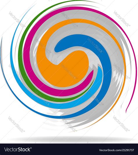 Abstract Swirly Colors Icon Royalty Free Vector Image