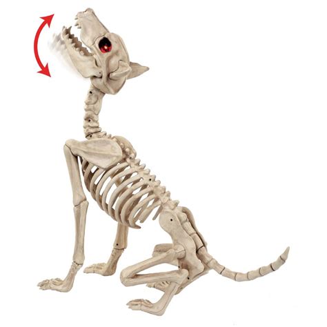 The Holiday Aisle Animated Howling Skeleton Wolf Lawn Artfigurine